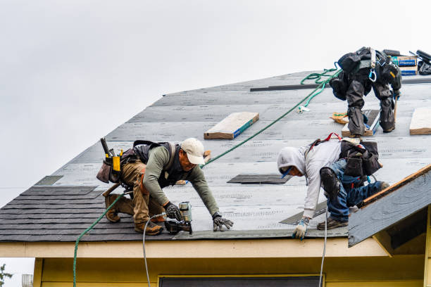 Professional Roof Installation technician working in Tully, NY